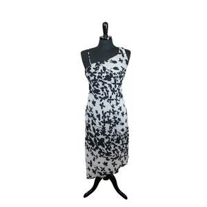 Vintage Y2K B Moss Midi Dress One Shoulder Hi Low Whimsygoth Pixie 6